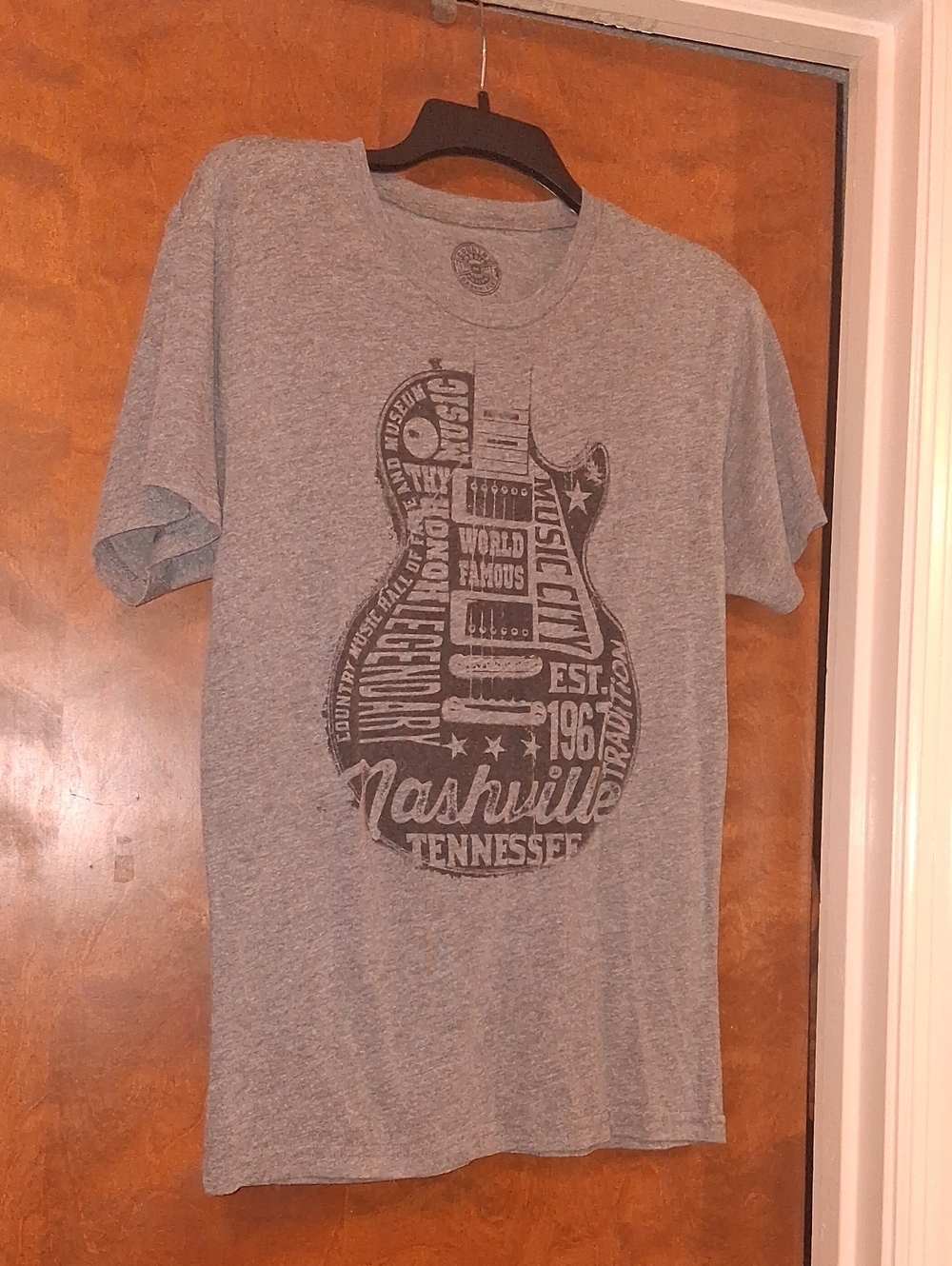 Nashville Tennessee Grey Graphic Short Sleeve Tee